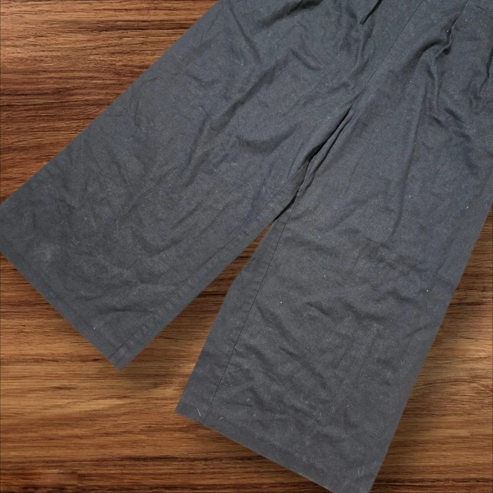 Banana Republic Linen Blend Wide Leg Cropped Jumper Jumpsuit